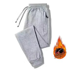 Size XL [57.50 kg-65.00 kg]] / Pocket zipper light gray ankle-tied-fleece-lined