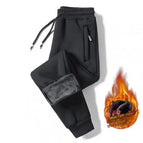 Size XL [57.50 kg-65.00 kg]] / Pocket zipper black ankle-tied-fleece-lined
